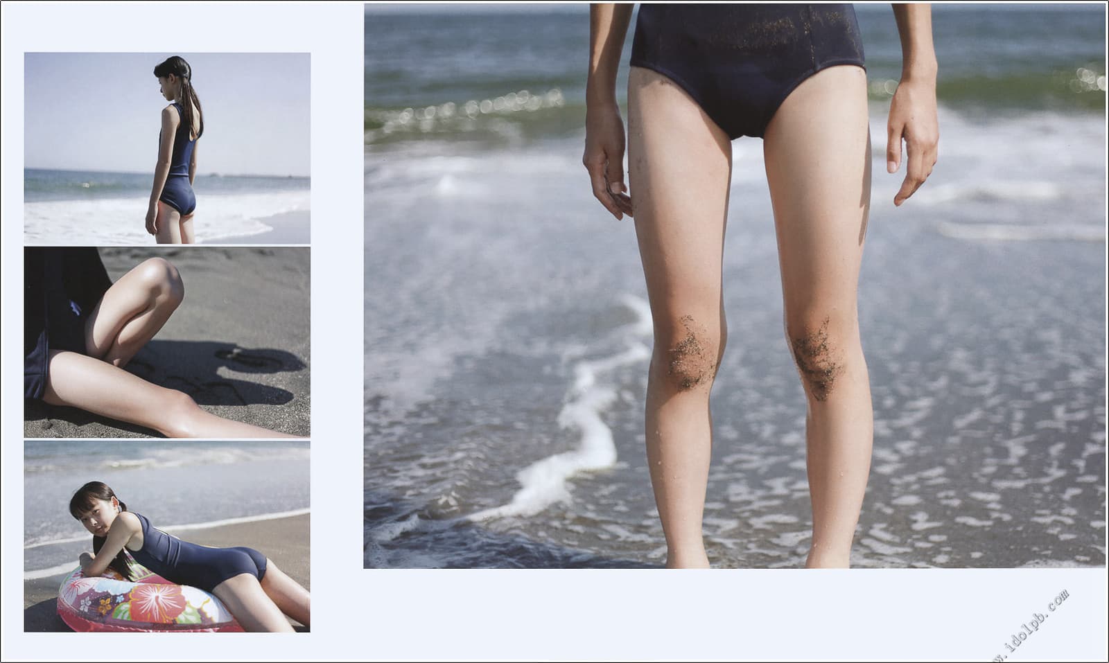 Bare arch peeking from stockings